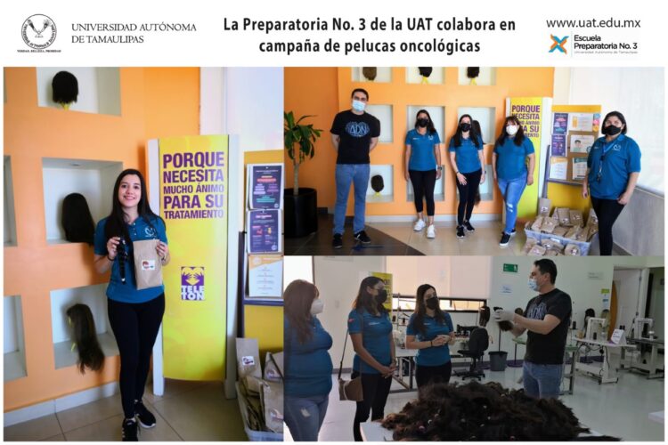 La Prepa 3 de la UAT impulsa campaña de pelucas oncológicas