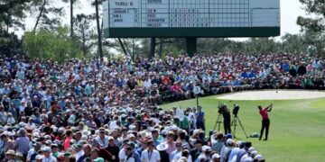 Una multitud fue a ver a Tiger Woods en Masters de Augusta