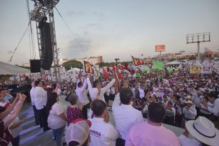 Llama Américo Villarreal en Tampico al voto masivo contra las marrullerías y mapacherías