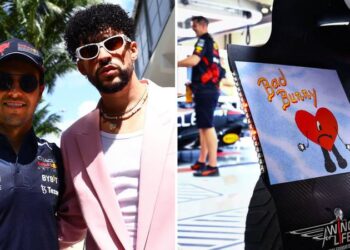Bad Bunny le echó la ‘poderosa’ al monoplaza de Red Bull en el GP de Miami