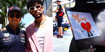 Bad Bunny le echó la ‘poderosa’ al monoplaza de Red Bull en el GP de Miami