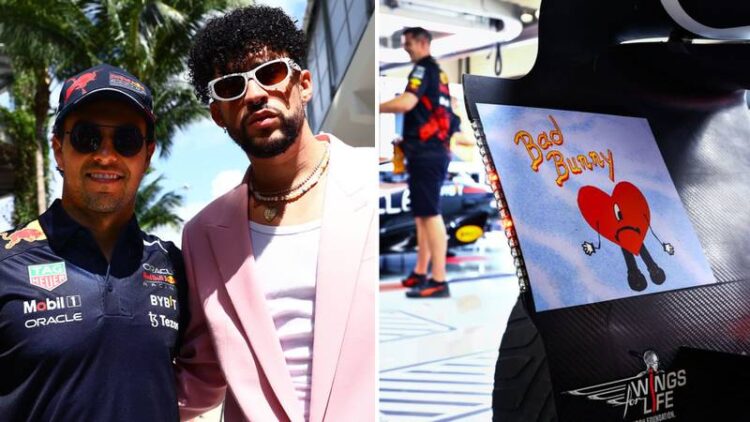 Bad Bunny le echó la ‘poderosa’ al monoplaza de Red Bull en el GP de Miami