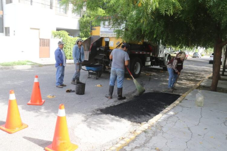 Continúa Ayuntamiento de Victoria trabajos de bacheo y mejora urbana