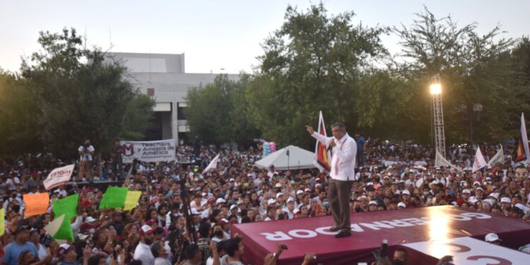 No nos arrebatarán la victoria advierte Américo Villarreal en segundo festejo placero