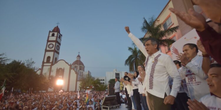 No nos arrebatarán la victoria advierte Américo Villarreal en segundo festejo placero