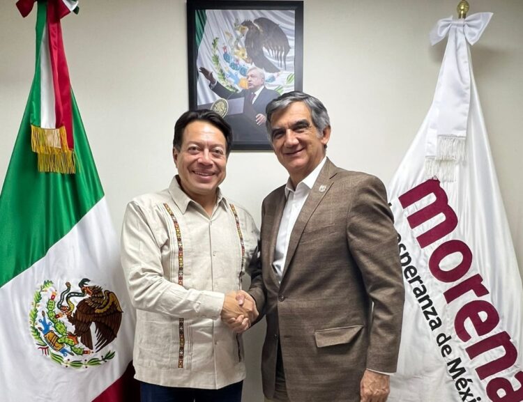 Se reúne Américo Villarreal y Mario Delgado dirigente nacional de MORENA