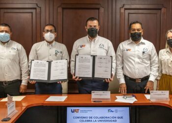 Firman convenio la UAT y el Instituto Registral y Catastral del estado