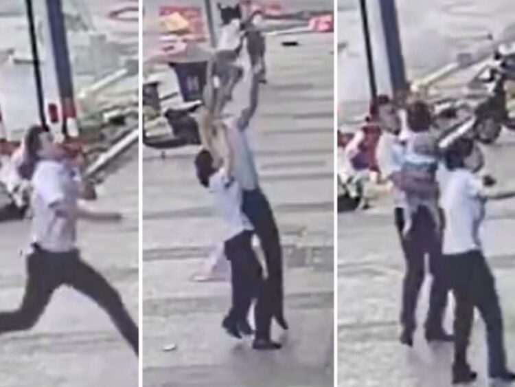 Hombre atrapa en el aire a niña que cayó desde cuarto piso