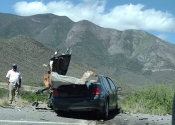 Muere al estrellar auto contra camión en ruta Victoria-Tula