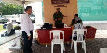 Entregan granada en módulo de canje de armas en Madero.