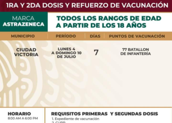 Aplicarán en Victoria vacuna de refuerzo contra Covid a mayores de 18 años