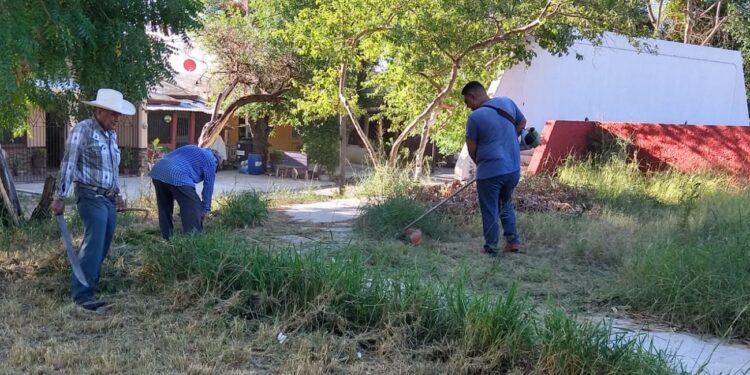 Prosiguen trabajos de restauración y limpieza en espacios públicos deportivos del municipio