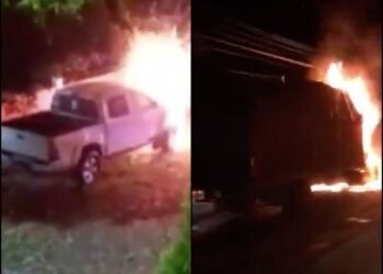 Hay detenidos en Colima tras quema de autos por captura de ‘La Vaca’