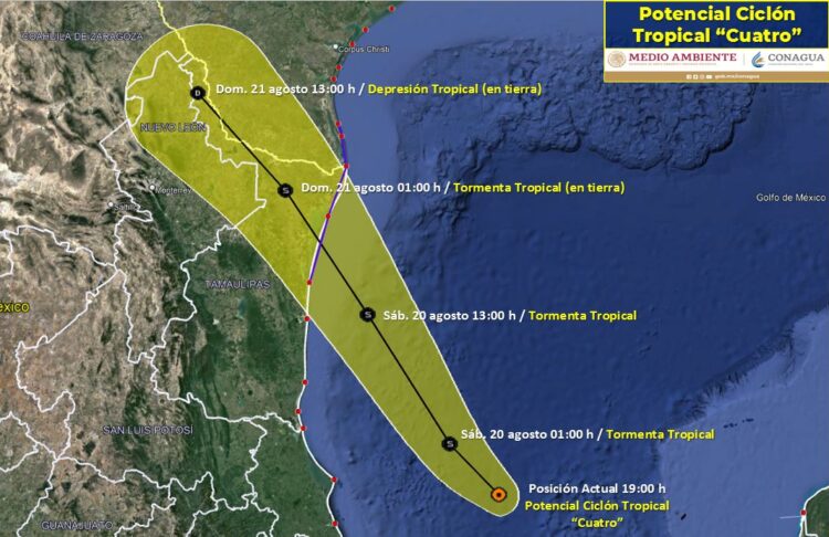 Prevén entrada de “tormenta tropical” por San Fernando y Matamoros este sábado