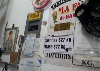 Tortilla llega 27 pesos y la masa a 22 pesos Kilo en la zona sur de Tamaulipas