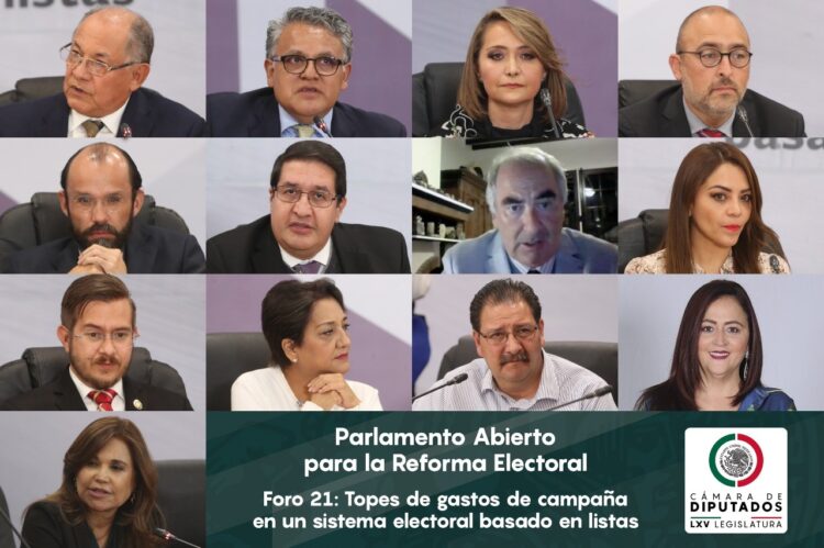 Diputados y ponentes dialogan sobre topes de gasto de campaña en un sistema electoral basado en listas