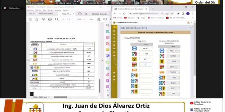 Emite IETAM Cómputo Final de la elección de la Gubernatura del Estado