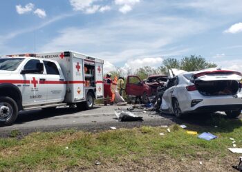 Mueren cuatro en choque frontal en carretera Victoria-Tampico