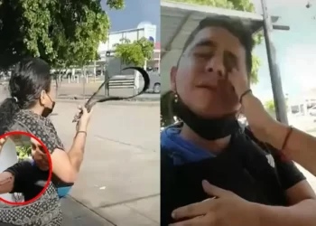 Madre golpea a su hijo por tatuarse