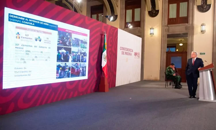 AMLO mantiene fe de salvar a 10 mineros atrapados con vida