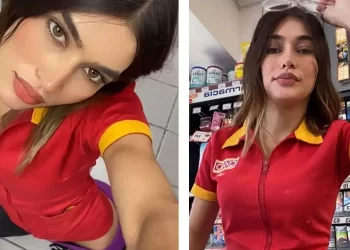 La chica del Oxxo enamora con su belleza y alegría desde la segunda caja