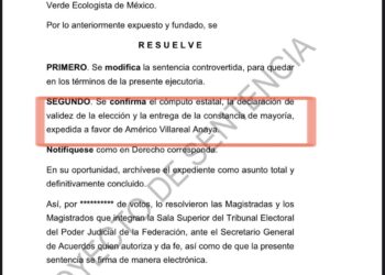 Agendan proyecto de resolución sobre impugnación de elección en Tamaulipas