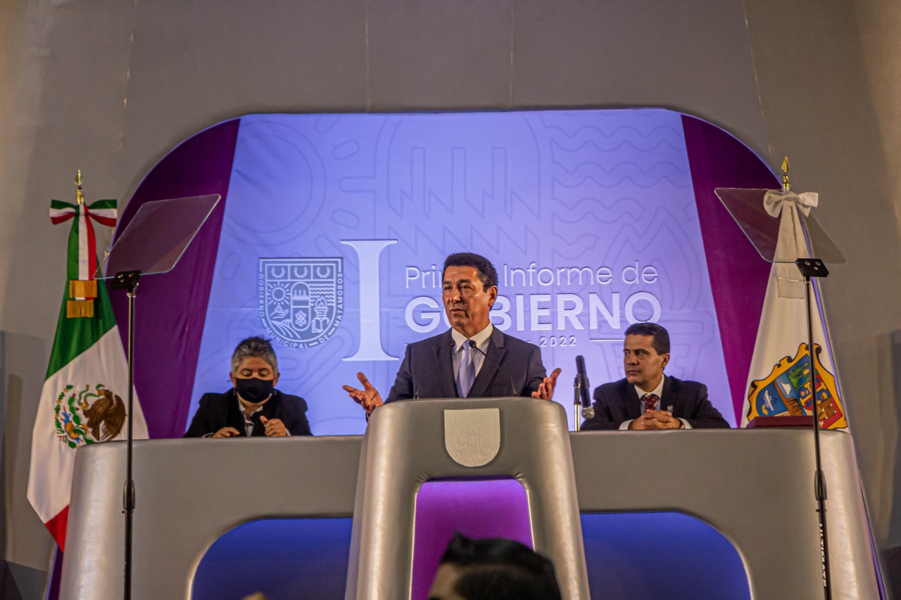 Rinde Mario López Primer Informe de Gobierno en Matamoros, Tamaulipas