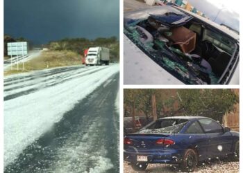 Tormenta de granizo en Chihuahua afecta tráfico carretero, cultivos y autos