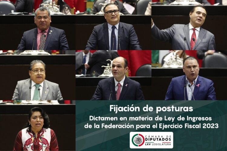 Grupos parlamentarios exponen su postura sobre el dictamen que expide la Ley de Ingresos 2023