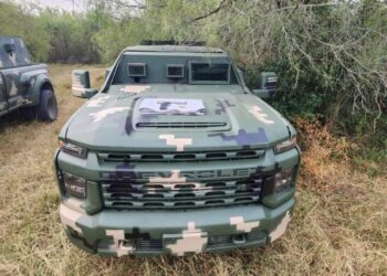 Aseguran vehículos “monstruo” diseñados como patrullas militares en Tamaulipas
