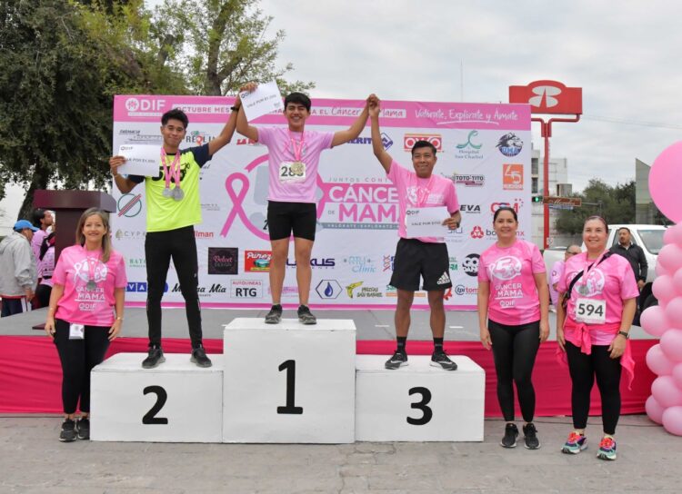 Realiza DIF Matamoros Carrera 5k “Juntos Contra el Cáncer de Mama” en apoyo a mujeres vulnerables.