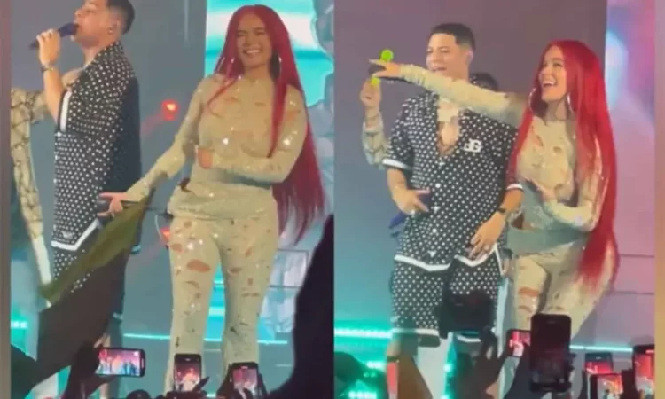 Karol G y Grupo Firme cantan juntos sus éxitos