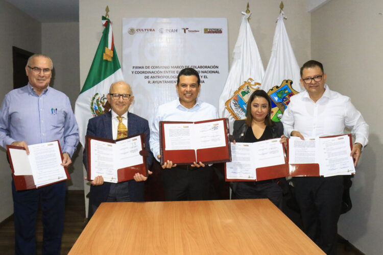 Firma Gobierno de Cd. Victoria convenio con el INAH.