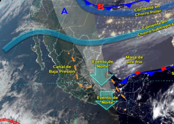 Llega el frente frío 10 con lluvias, vientos y heladas