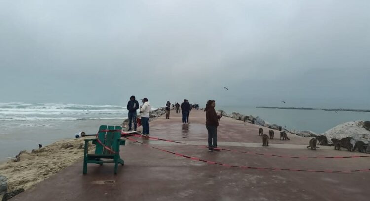 Retiran a 50 personas del mar en Madero con ayuda de la Guardia Estatal.