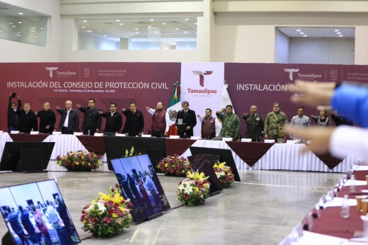 Instalan Consejo Estatal de Protección Civil en Tamaulipas