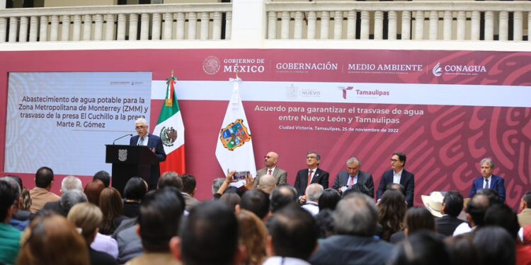 Avalan Gobernación, CONAGUA y Estados trasvase de presas  “El Cuchillo” a “Marte R. Gómez”