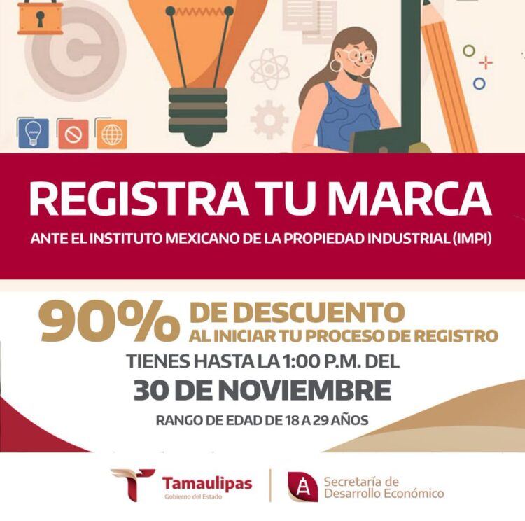 Amplían plazo para participar en la campaña “Registra tu Marca” ante el Instituto Mexicano de la Propiedad Industrial