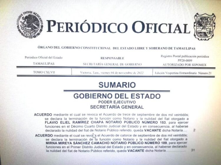 Cancela otras dos Notarías otorgadas “al vapor” por García Cabeza de Vaca