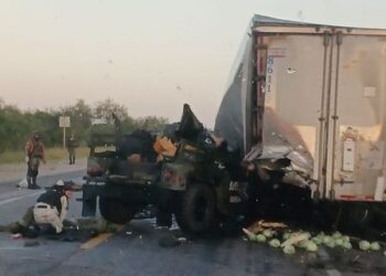 Mueren seis militares en choque carretero en Soto la Marina, Tamaulipas