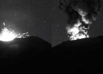Popocatépetl registra fuerte explosión