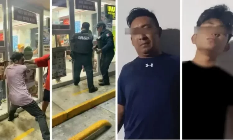 Frustran ciudadanos robo en un OXXO, encierran a ladrones