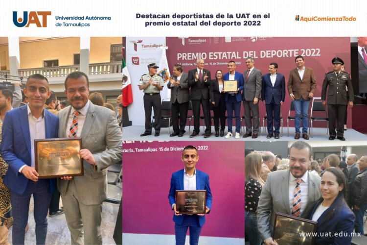 Felicita rector a atletas de la UAT reconocidos en el Premio Estatal del Deporte 2022