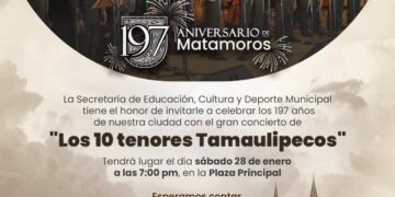 Conmemorarán 197 Aniversario de  Matamoros con ceremonia y Tenores