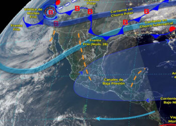 Llega el frente frío 28 al norte de México este 30 de Enero