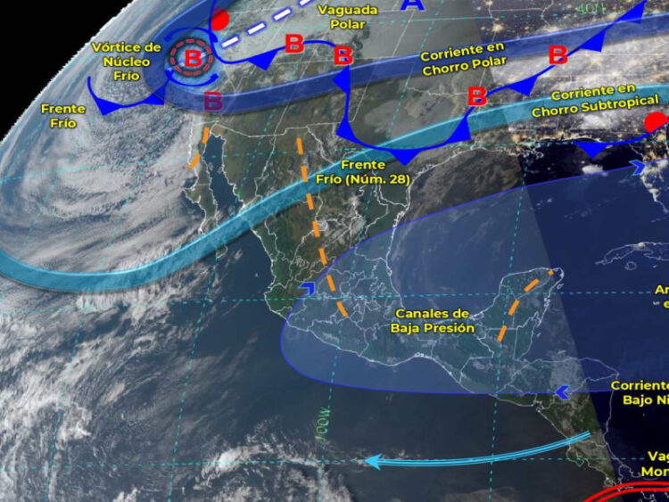 Llega el frente frío 28 al norte de México este 30 de Enero