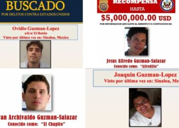 EU ofrecía 5 mdd por Ovidio Guzmán y cada uno de los ‘Chapitos’
