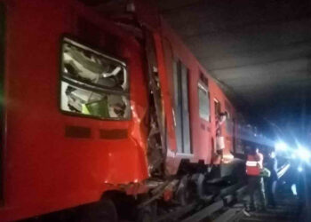 Inician trabajos para retirar trenes tras choque en la Línea 3 y restablecer servicio