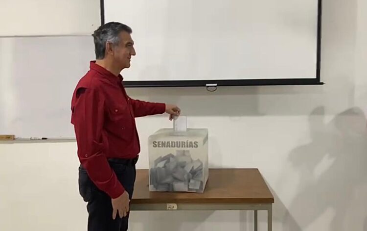Elección extraordinaria de Senador en Tamaulipas, se realiza en paz: Américo Villarreal