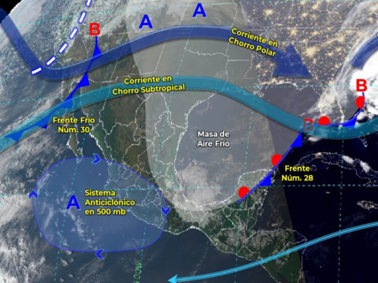 Alertan sobre inminente llegada del frente frío 30 al norte de México